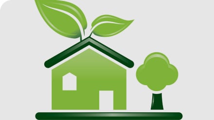 Graphic of a green house